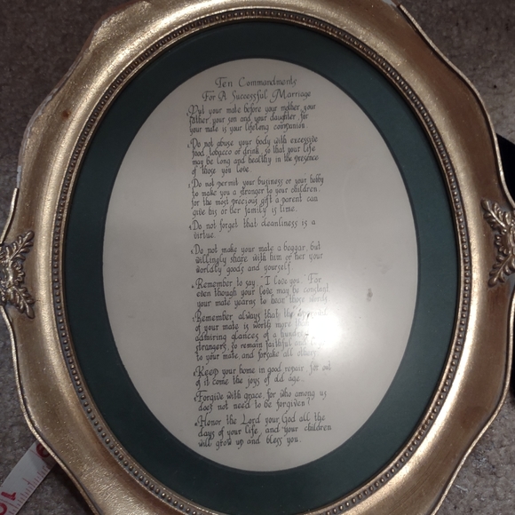 Antique framed wall picture , wedding gift,  marriage - Picture 4 of 11